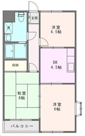 サンモールマンションの物件間取画像